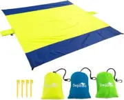 Beach Blanket -Picnic Blankets 90"x108" Waterproof, Sandproof - fits Four Adults