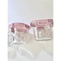 在飛比找ETMall東森購物網優惠-粉兔子很可愛誒~ 粉色玻璃保鮮碗 帶蓋密封耐熱玻璃碗水果帶飯