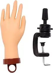 OHPHCALL Beginner's Nail Art Training Hand Flexible Manicure Model Stand for Builder Nail Gel