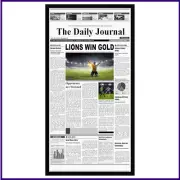 11x22 Newspaper Frame -Display for Assorted Media and News Articles -Signature