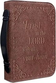 [Generic] Bible Cover Case – Waterproof Bible Protective Bag | Portable Carrying Case with Handle | Church Tote Bag for Worship Service, Bible Study, Prayer Meetings & Daily Scripture Reading