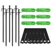 2Set Steel Tree Stake & Support Kit Young Tree Straightening Black, Grass Green