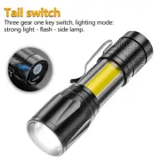 5000LM Mini LED Torch Light USB Rechargeable Zoomable Flashlight Camping Lamp