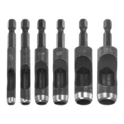 Leather Hollow Punch Sets Hex Shank 3/16" 1/4" 5/16" 3/8" 7/16" 1/2" Hole Punch