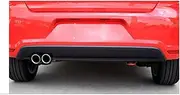 Car Bumper Compatible for VW Polo MK5 GTI 6R 6C Two/Four Door Facelift 2010-2018 Car Rear Bumper Diffuser Spoiler Splitter Body Kit Tuning Black New(2010-2015)