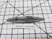 Battleship - Wyoming - US Navy - Wargaming - Axis and Allies - Naval Miniature -