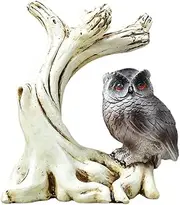 Tree Crystal Ball Stand - Mushroom Sphere Holder Branch Decoration for Home Decor - Cute Animal DIY Design (White, A-Owl and Tree)