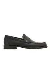 Ferragamo Gancini Ornament Penny Loafers 7EEE,7,8,9,7.5EEE,6.5,7.5,10EEE,8.5 black