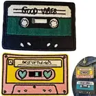 Mixed Tape iron on patch music musical cassette recorder 90ies song vibe patches