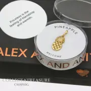 Authentic Alex and Ani Pineapple 14kt GP w/Sterling silver Necklace/Bangle CHARM