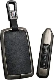 TECART Smart Intelligent Car Key Case Keyring Key Covers Zinc Alloy Leather fit for Mazda 3 6 Alexa CX-4 CX-5 CX-8 CX-30 CX-9 2019-2020 Key Shell 3 Buttons Key Fob Holder Case Keychain Black
