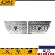 Aluminium Checker Plate Square 750mm Under Tray Toolboxes with Whale Tail Locks