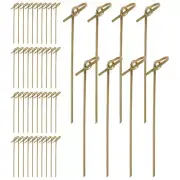 100 Pcs Bamboo Stick Skewers for Kabobs Fruit Cocktail Drinks