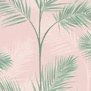 South Beach Palm Leaf Wallpaper Fine Decor Blush Pink
