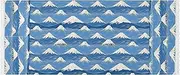 Blue and White Japanese Mount Fuji lace edge Washer Dryer Top Cover with side bag washable Washing Machine Top Protector Mat for Refrigerator, Roller Washing Machine, Microwave Oven 51.2x22in