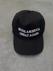 RARE! Black Official Trump Hat Make America Great Again Hat Cali Fame MAGA New