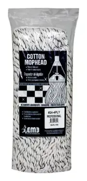 Elite 105-4PLY-#24 Cut End 4-Ply Cotton Mop Head (Pack of 6)