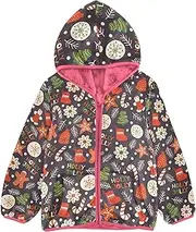 [Caihoyu] Girls Sherpa Lined Hoodie Organic Baby Girl Clothes Toddler Boy Spring Jacket