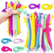 40 Pcs Stretchy Fidget String Toy,Stress Relief and Anti-Anxiety Toy,Colorful Sensory Plaything for Kids,Boys,Girls,Adults,Goodie Bag Fillers,Party Favor,Children's Day Gift(Animal)