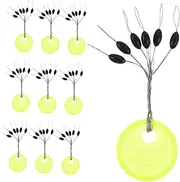 Toyvian 100Pcs Float Rubber Stoppers for Fishing Convenient Shaped Float Stops for Stream River Lake Ocean Fishing Lightweight and Portable