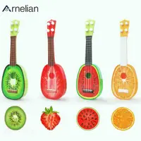 在飛比找蝦皮購物優惠-Arnelian 可愛音樂尤克里裡水果圖案可愛迷你吉他樂器益