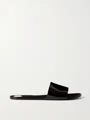 [SAINT LAURENT] SAINT LAURENT - Carlyle Patent-leather Sandals - Black - EU 36 EU 36 Black