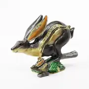 Kingspoint Designs Swifty the Jack Rabbit Trinket Box with Matching Necklace
