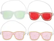 4pcs Fruit Shape Eye Pads Decorative Decorative Eye Masks Light Blocking Ice Pack Home Use