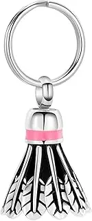 DOTUIARG Badminton Urn Keychain for Ashes Stainless Steel Shuttlecock Memorial Pendant Cremation Jewelry Keepsake