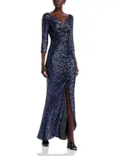 Chiara Boni La Petite Robe Akinari Gathered Sequin Gown - Exclusive 14