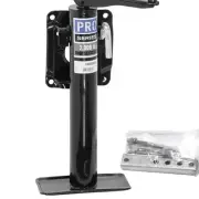 Pro Series 2000 lbs Bolt-On Topwind Jack with Footplate - Stylish Black Finish