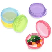 5 Packs Mini Pill Case Small Pill Organizer Box Portable Vitamin Holder Trave...
