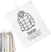 [Generic] Garment Bags for Hangings Clothes - Airtight Storage Bags Vacuum Sealed,Airtight Reusable Space Saving Garment Packing for Travel Closet Wardrobe Luggage Suitcase