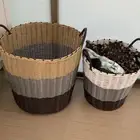Foldable Toys Storage Basket Rattan-Style Dirty Clothes Basket Wicker Baskets