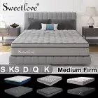 Sweetlove QUEEN DOUBLE KING SINGLE Bed Mattress EuroTop Spring/Foam Medium Firm