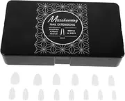 600pcs Almond Gel Nail Tips Transparent False Nail Tips Stylish Almond Shaped Box for Comfortable Seamless Design