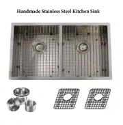 32" 16G Stainless Steel Undermount Kitchen Sink Grid Strainer Package