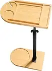 Bedside End Side Table Bathroom Spa Bath Tub Caddy Tray Shelf Wine Glass Holder