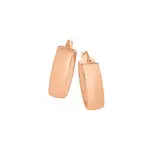9ct Rose Gold 6x15mm Half Round Hoop Earrings