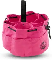 Graintex GB2885 Grab Bag 18 Pockets Drawstring Closure Pink Color Rip-stop Canva