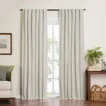 Elrene Home Fashions Harrow Solid Texture Blackout Window Curtain Panel, 52 x 95