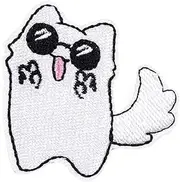 [Pinstant] Satoru Gojo White Cat Meme Jujutsu Kaisen Blind Blindfold Sunglasses Sorcery Magic Anime Manga Cute Kawaii 1.8" Iron On Patch for Clothing