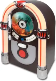CD Jukebox with Bluetooth, Mini Digital Tabletop Juke Box Speaker Retro Look, Vi