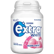Wrigley's Extra White Bubblemint Sugar Free Chewing Gum Bottle 64g