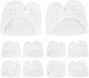 Toe Cap Cover SEBS Breathable Cushioning Protector Pair Forefoot Pad for Ballet Shoes Women (Closed mouth white)