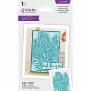 Gemini Elements Peacock Feathers Delicate Panel Die 1pc