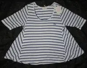 Peter Alexander Navy Stripe pyjama top S NWT