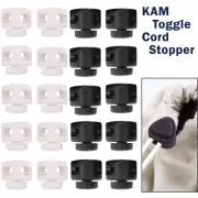 KAM Cord Toggle Stopper Drawstring Clip Plastic Dual Hole For Shoelace Bags