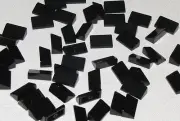 Lego Lot of 50 New Black Slope 30 1 x 2 x 2/3 Smooth Sloped Parts