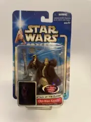 Star Wars Attack of The Clones 2002 Obi-Wan Kenobi Jedi Starfighter Pilot Figure